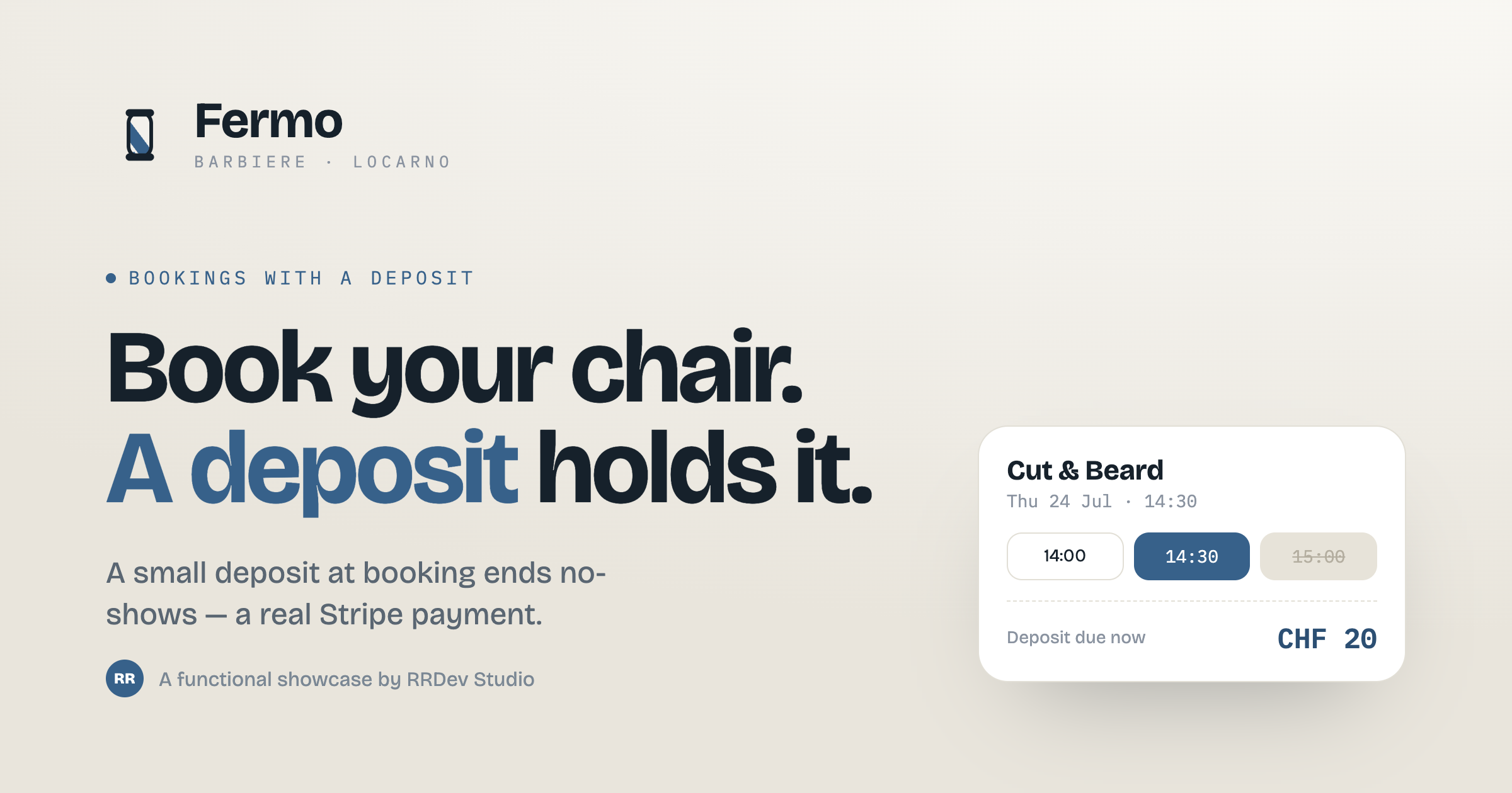 Fermo — Bookings with a deposit