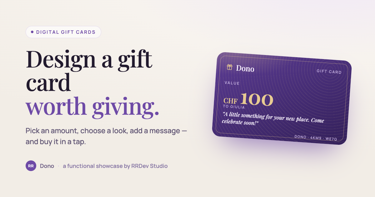 Dono — Digital gift cards