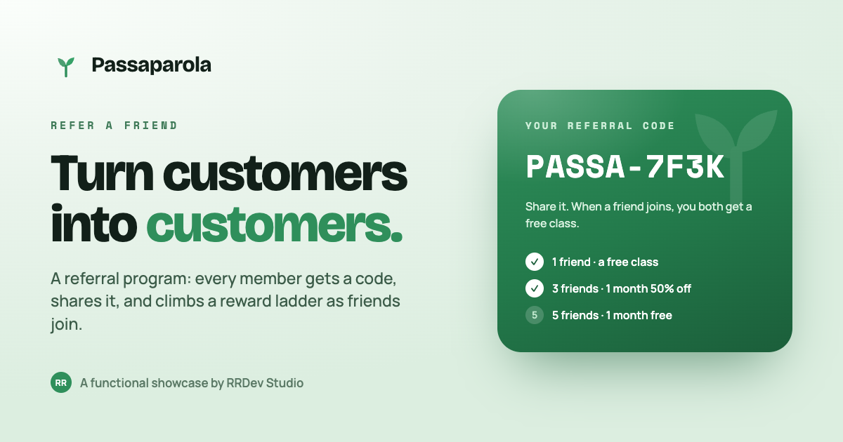 Passaparola — Referral program