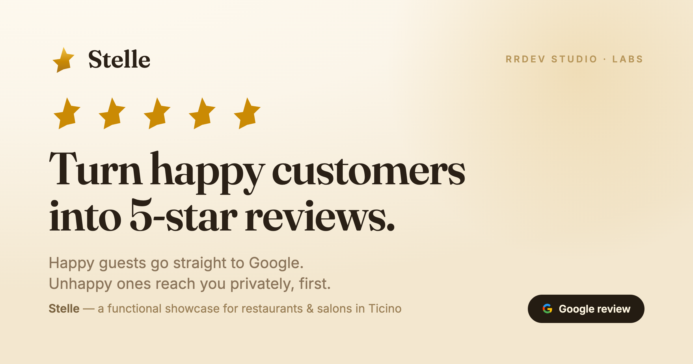 Stelle — Google review booster